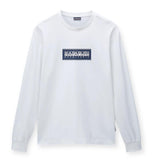 Napapijri S-BOX LOGO LS  NP0A4I3M2061 Μακό Λευκό F/W